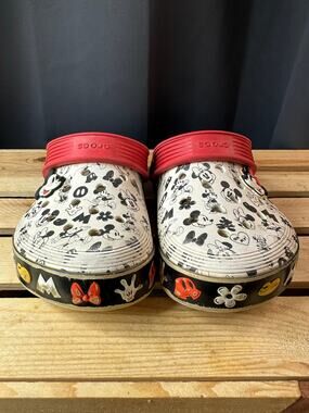 Disney Mickey Mouse x Crocs Kids Off Court Clog White- Size 12 Little Kids